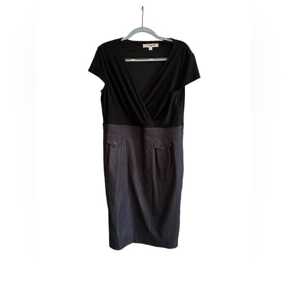 Evan Picone Knee Length Black & Gray Dress size  14 - Picture 1 of 7